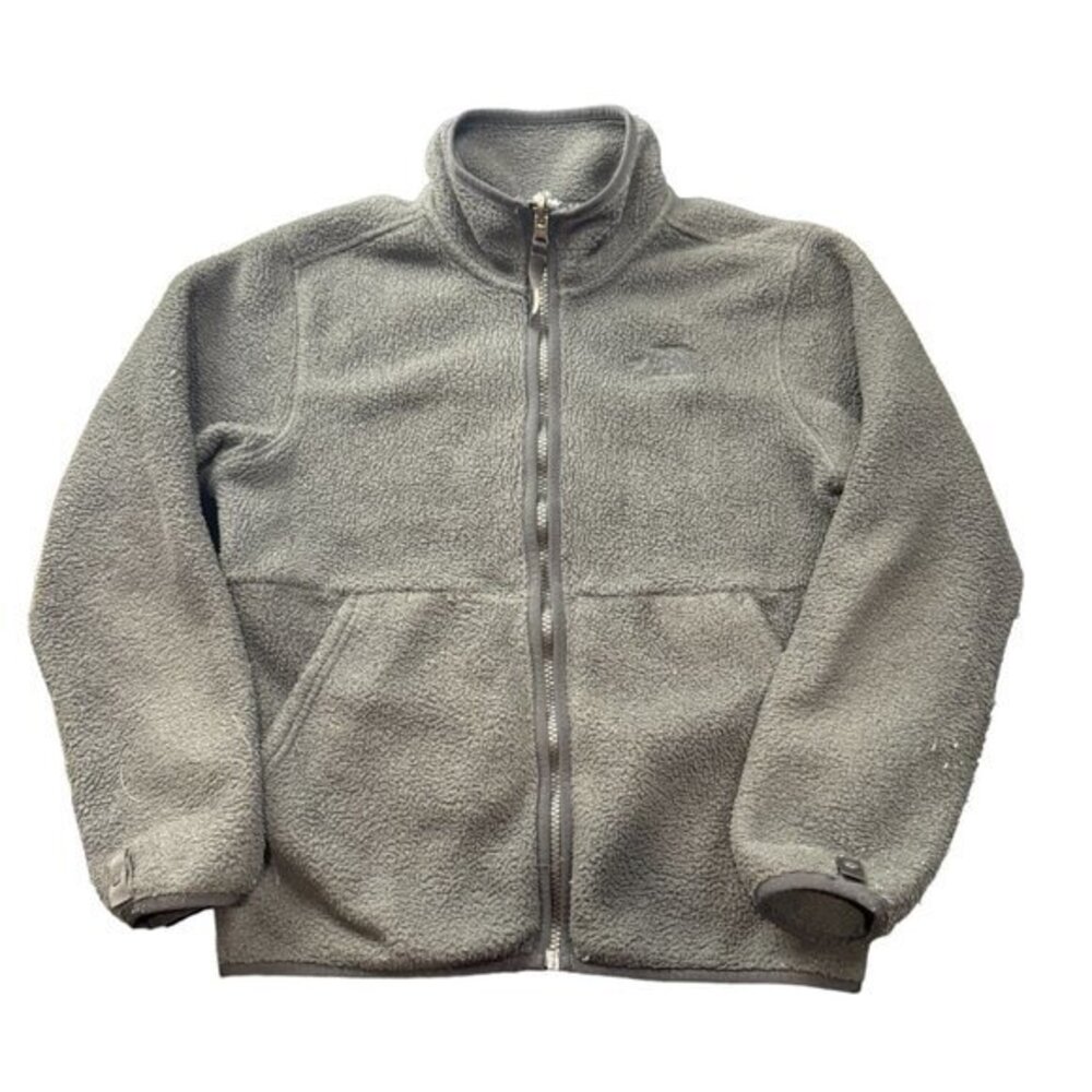 The North Face Fleece Jacket Gray Full Zip Mens Size Medium |D1‎